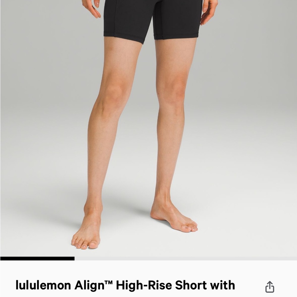 NWT Lululemon High Rise Shorts 6” with Pockets